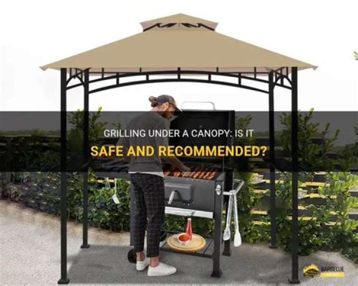 Can you grill under a canopy