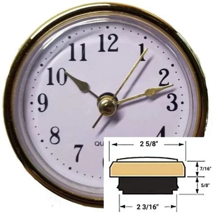 How are clock inserts measured