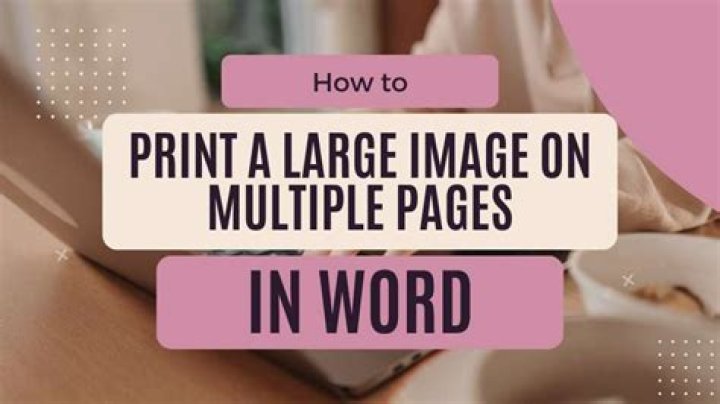 How do I print a large image on multiple pages Mac