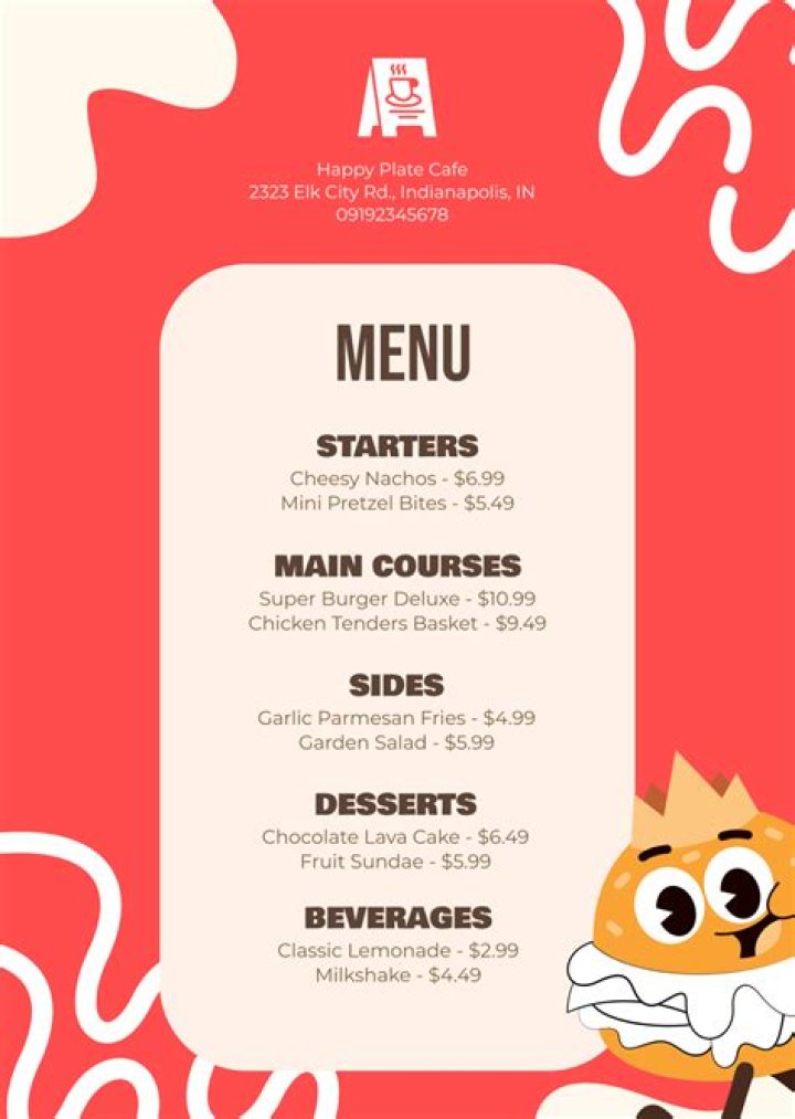 How do you create a food menu?