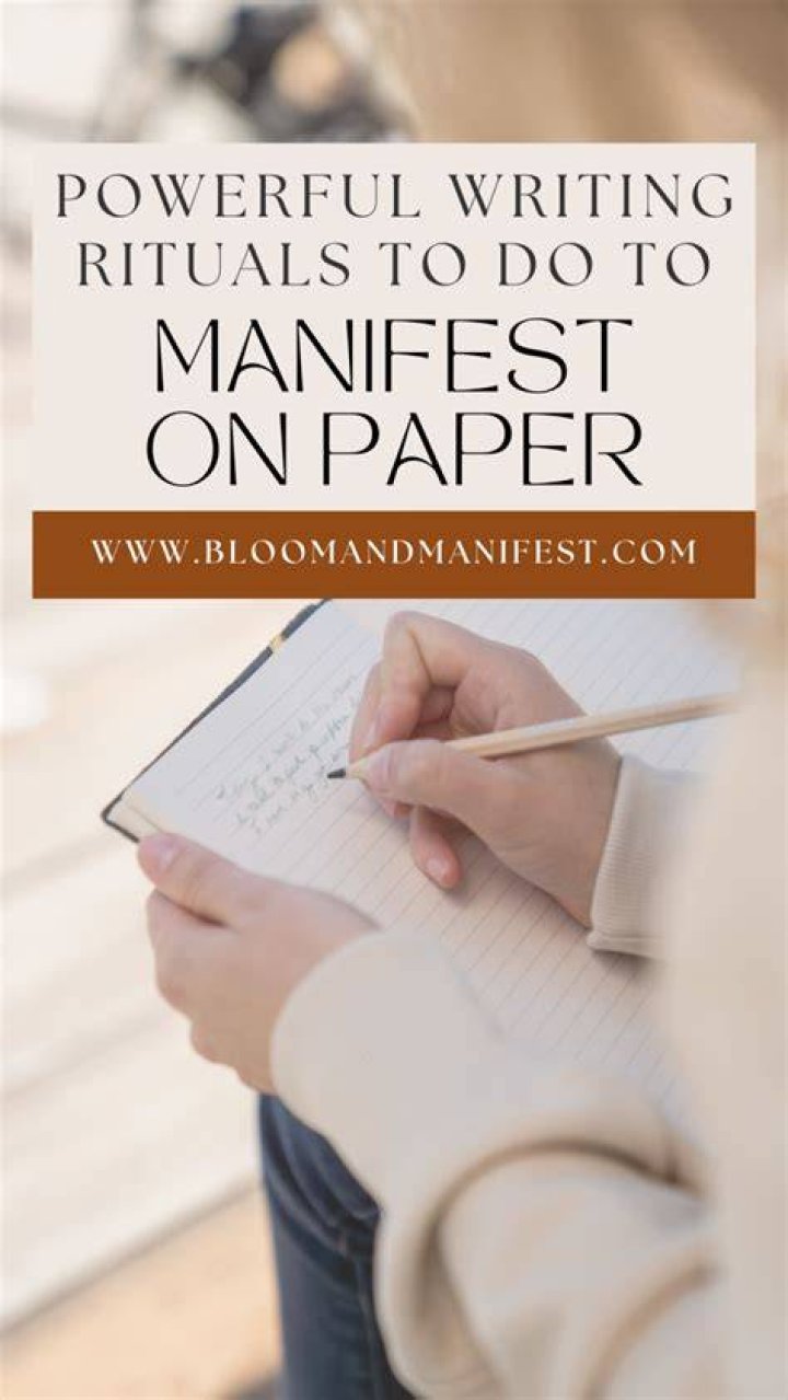 How do you manifest something on paper