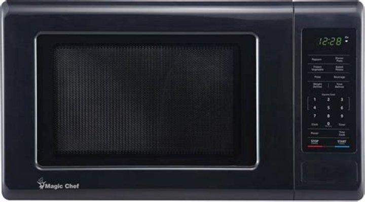 How do you open the Magic Chef microwave?