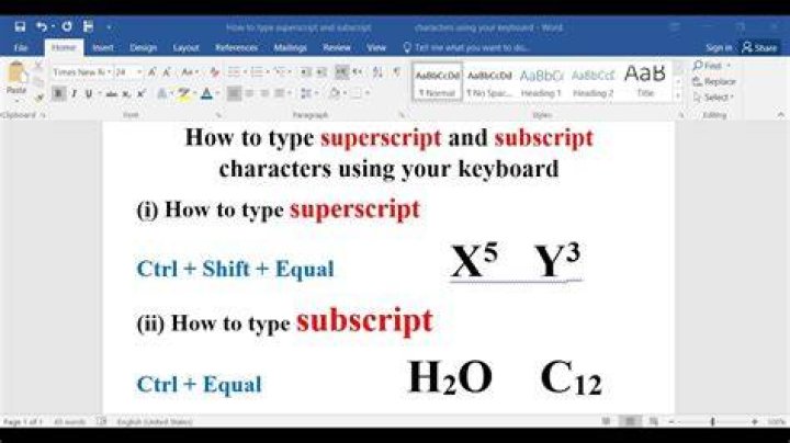 How do you type a subscript on a keyboard