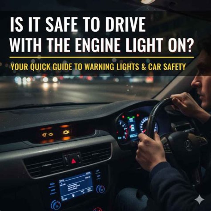 Is it safe to drive with engine light on?