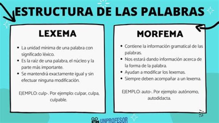 ¿Qué es lexema y morfema ejemplos