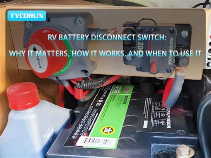 What does a RV battery disconnect switch do?
