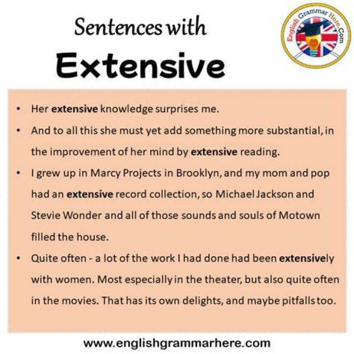 What does extensive use mean