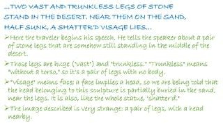 What does two vast and trunkless legs mean