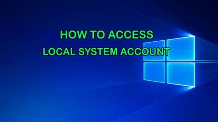 What is a local system account