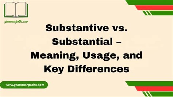 What is a substantive in grammar