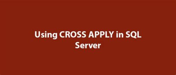 What is cross apply in SQL Server with example