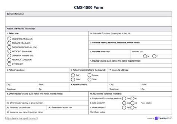 What is the difference between CMS 1500 and ub04 claim forms