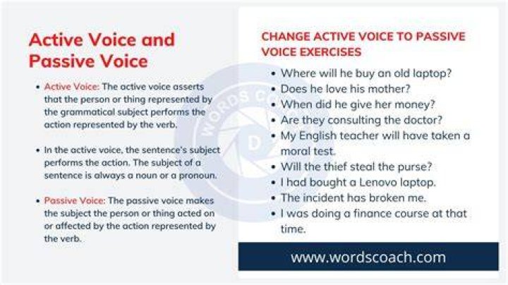 What is the difference between the passive and active voice