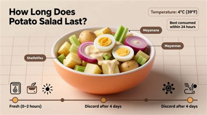 What temperature does potato salad go bad?
