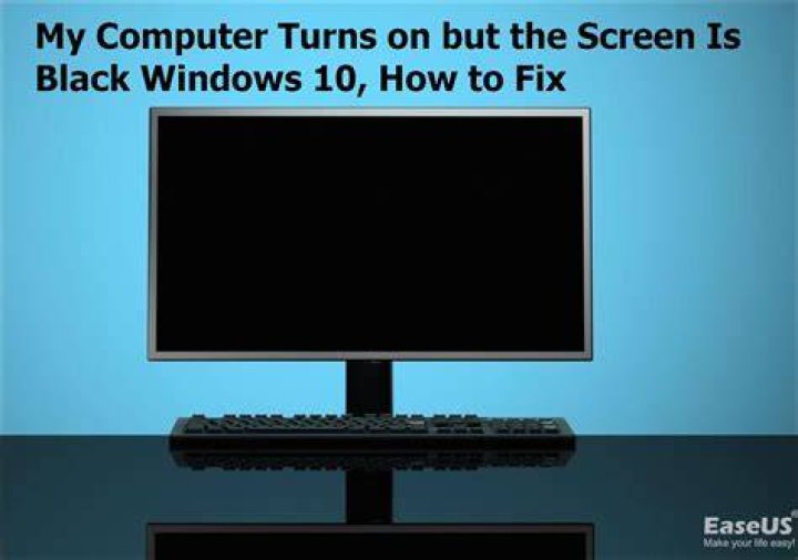 When I turn on my computer the screen is blank?