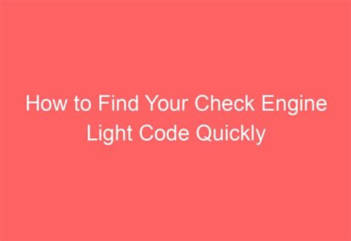 Where do I find the Check Engine Light code?