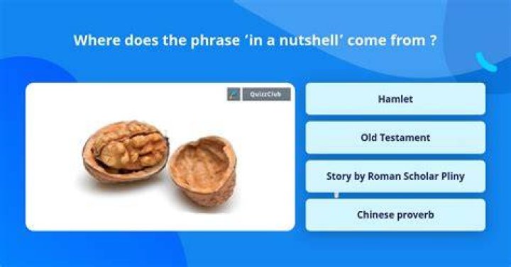 Where does the phrase in a nutshell come from?