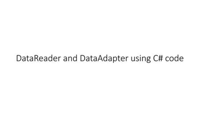 Which is better DataReader or DataAdapter