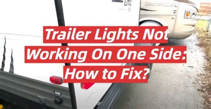 Why are my trailer lights not working?