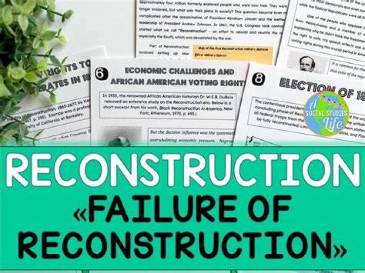 Why did Congress reconstruction efforts fail Dbq