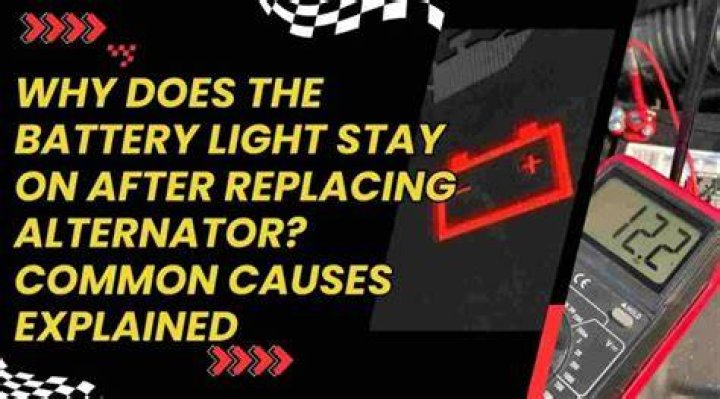 Will battery light stay on after replacing battery?